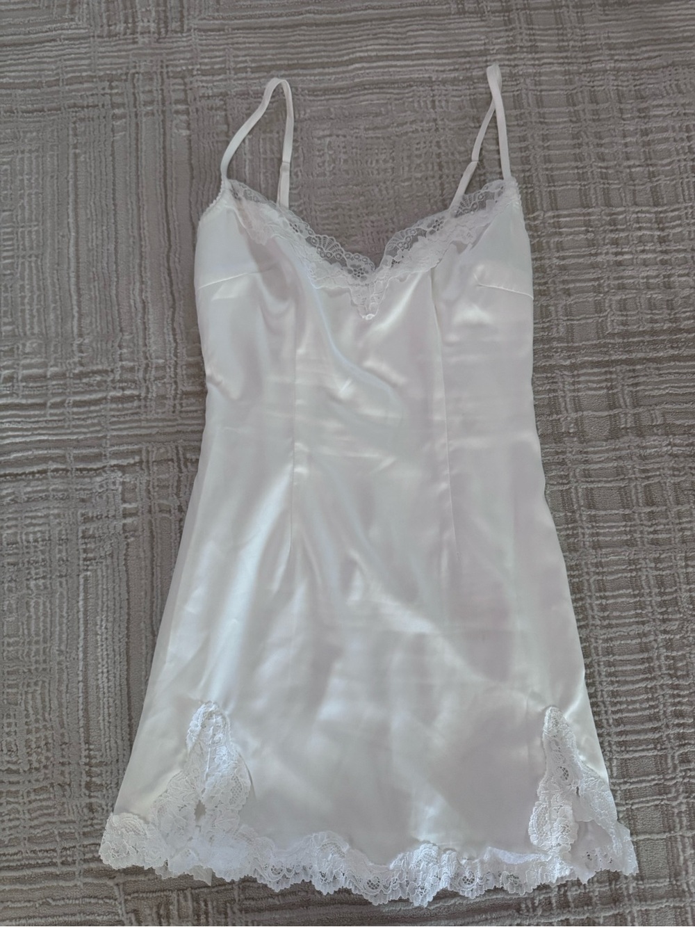 White Lace Trim Slip Dress - Lovers and Friends - Picture 3 of 4